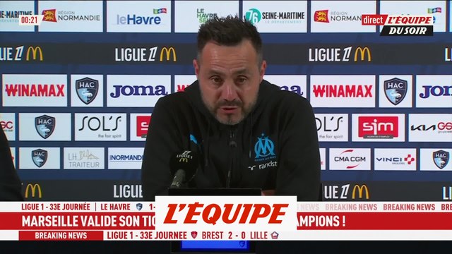 De Zerbi : « Diriger Marseille, c'est un privilège et un honneur » - Foot - L1 - OM
