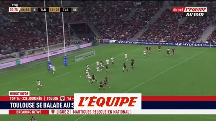 Toulouse corrige Toulon et se relance - Rugby - Top 14