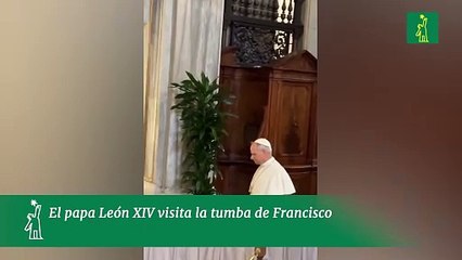 El papa León XIV visita la tumba de Francisco