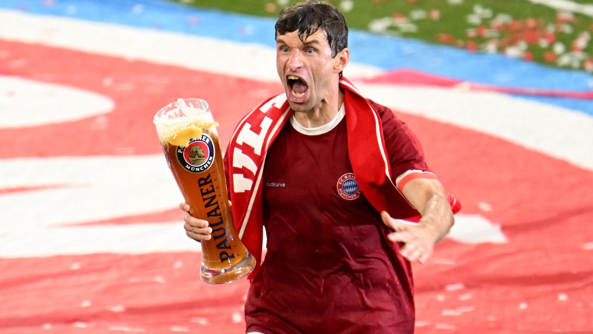 Bayern Munich celebrates Bundesliga title