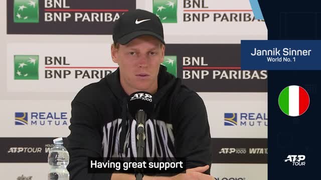 Sinner says crowd reception was the best he's ever had