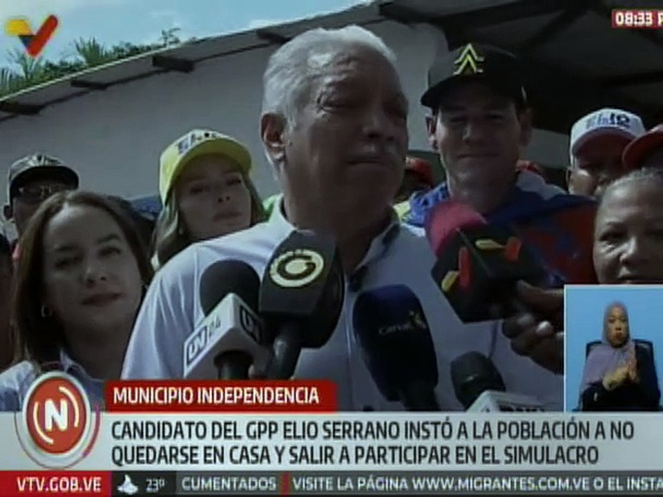 Candidato Elio Serrano confía que para los comicios del 25-M tendrá una gran afluencia de electores