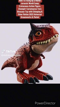 How To Fixing Up a Mattel Jurassic World Camp Cretaceous Action Figure, Chompin' Carnotaurus Toro Dinosaur Toy with Chimping & Other Motion 2022 Universal Dreamworks & Mattel