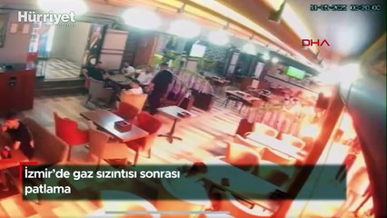 İzmir’de gaz sızıntısı sonrası patlama! O anlar kamerada