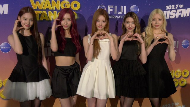 Girl group A2O MAY attends iHeartRadio's 102.7 KIIS FM Wango Tango 2025 green carpet