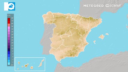 Precipitación acumulada prevista por el modelo europeo para los próximos días.