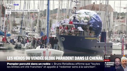 Les héros du Vendée Globe en parade dans le chenal