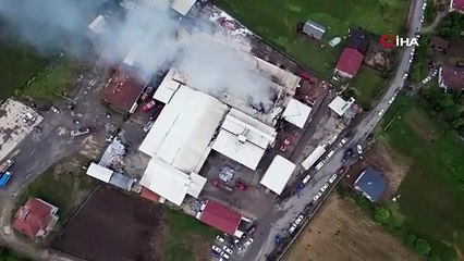 Sakarya'da fabrika yangını! Dumanlar her yerden görülüyor