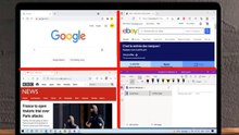 How do you split-screen on Multitasking on Windows 10