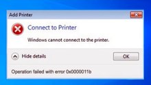 Windows cannot connect to the printer 0x0000011b - Solved Error