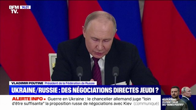 Guerre en Ukraine: Vladimir Poutine souhaite reprendre des négociations directes avec Kiev
