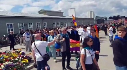 Momento del acto de conmemoración de la liberación de Mauthausen