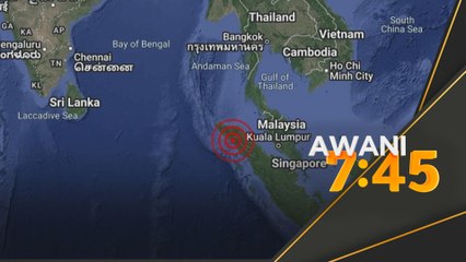 Gegaran di Pantai Barat Semenanjung susulan gempa Sumatera