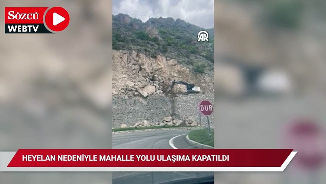 Gümüşhane'de heyelan nedeniyle mahalle yolu ulaşıma kapatıldı