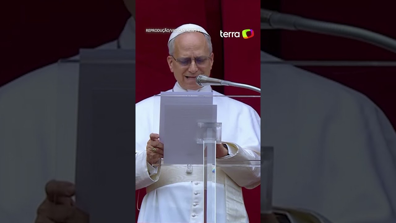 Leão XIV pede cessar-fogo imediato em conflitos em 1ª oração #shorts