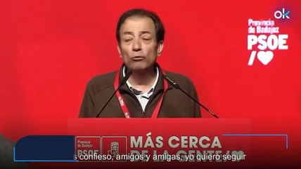 Fernández Vara reaparece en un mitin en Badajoz en plena lucha contra el cáncer: "Quiero seguir viviendo"
