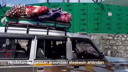 Hindistan ile Pakistan arasındaki ateşkesin ardından bölge sakinleri evlerine dönüyor