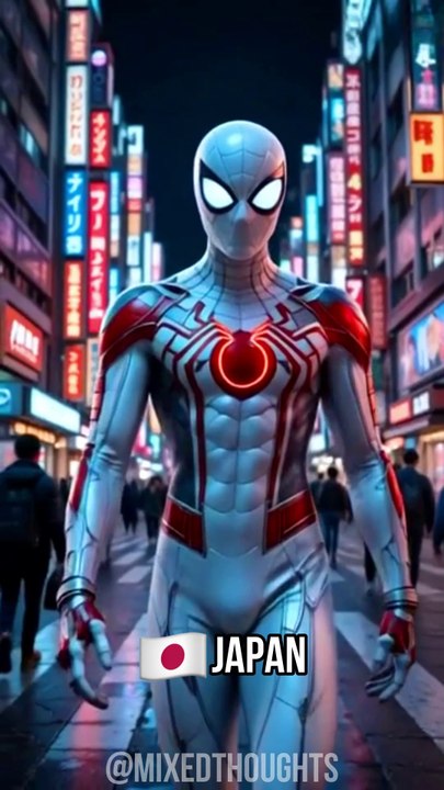 Fusion Spider-Man with the Heritage of different Countries