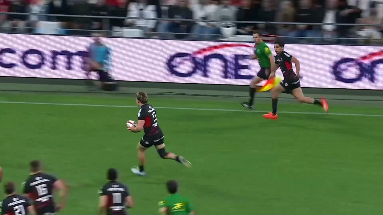 TOP 14 - Essai de Paul COSTES (ST) - RC Toulon - Stade Toulousain