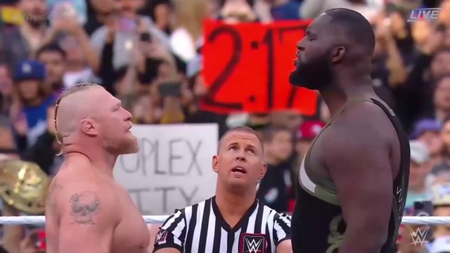 WWE Brock Lesnar vs Omos Full Match | Brock lesnar VS Omos Wrestlemania 39 Full Match Dailymotion