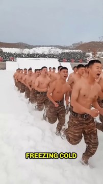 These Soldiers Train on Ice Like Warriors! ❄️🔥 #shorts