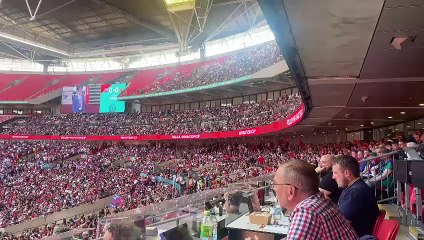 Aldershot fans at Wembley Stadium for the FA Trophy final against Spennymore.