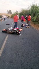 Irrigación Santa Rosa: Motociclista se despista en la carretera a Andahuasi.