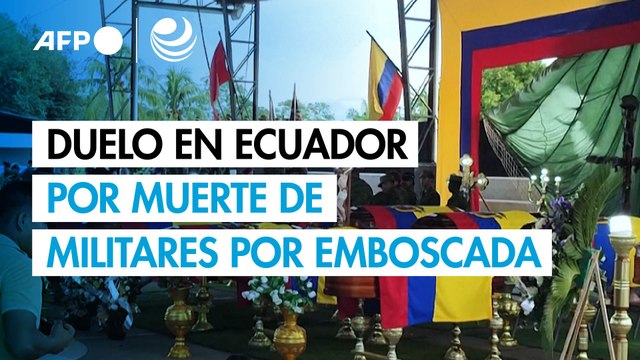Duelo en Ecuador tras muerte de militares en emboscada de guerrilleros colombianos