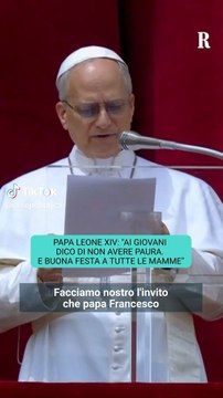 gli auguri alle mamme per la loro festa di papaleoneXIV