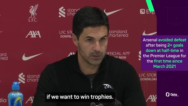 Arteta fumes as he brands Arsenal's first half unacceptable