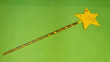 How to Make a Paper Star Wand with Glitter | DIY Sparkly Wand Craft Tutorial