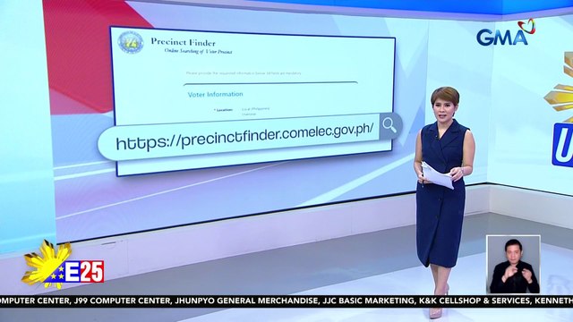 Para mabilis kayo makaboto mamaya mga Kapuso, alamin n'yo na kung saan ang inyong presinto at precint number; pumunta sa precinctfinder.comelec.gov.ph | Eleksyon 2025