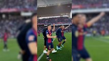 La fiesta del Barça tras ganar al Madrid y casi sentenciar LaLiga