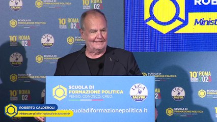 Calderoli - Il mio intervento di quest’oggi alla Scuola di Formazione Politica (11.05.25)
