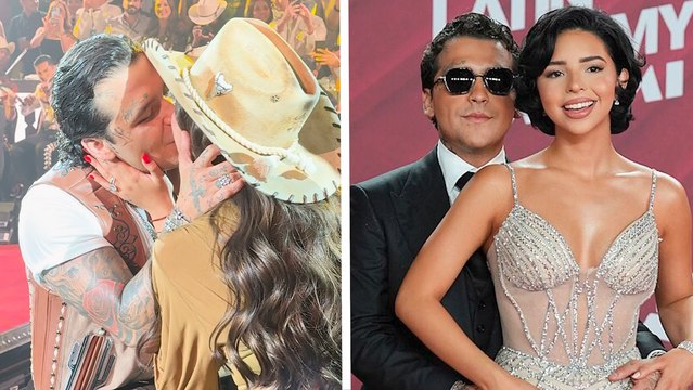 Nodal y Ángela Aguilar triunfan en Hermosillo y celebran con beso su casi primer año de casados