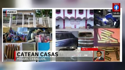 Aseguran arsenal y droga en propiedades vinculadas al edil de Cuautempan