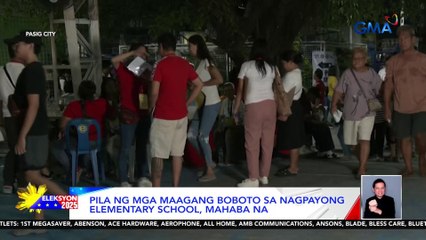 Pila ng mga maagang boboto sa Nagpayong Elementary School, mahaba na | Eleksyon 2025