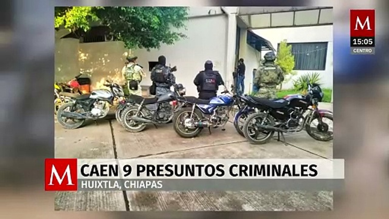 Detienen a 9 presuntos criminales pertenecientes al crimen organizado en Huixtla, Chiapas