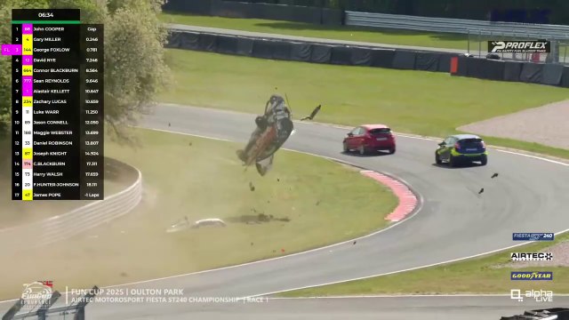 Fiesta ST240 Championship 2025 Oulton Park Race 1 Cooper Flips
