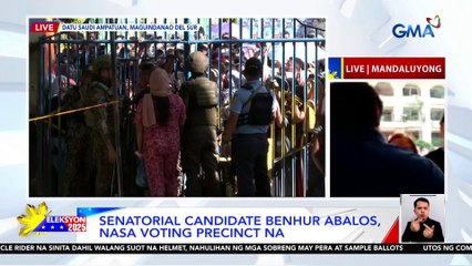 Senatorial candidate Benhur Abalos, nasa voting precinct na | Eleksyon 2025