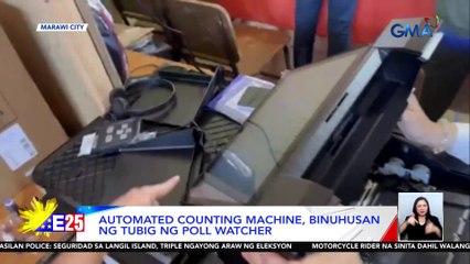 Automated Counting Machine (ACM), binuhusan ng tubig ng poll watcher sa Marawi City | Eleksyon 2025