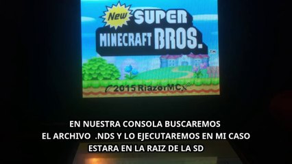 NEW SUPER MARIOCRAFT PARA NINTENDO DS, DSI, 2DS, 3DS, ANDROID R4 HOMEBREW MINECRAFT