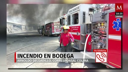 Se incendia bodega en parque industrial de Manzanillo