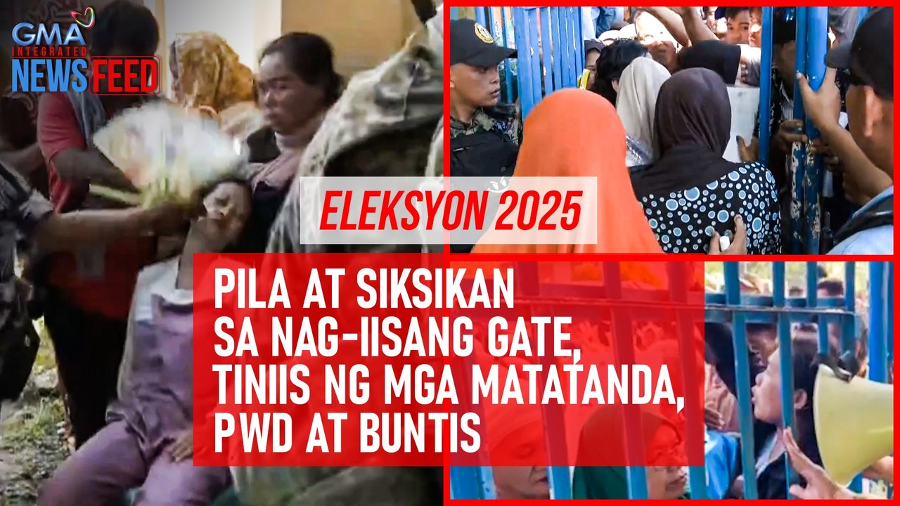 ELEKSYON 2025 – Pila at siksikan sa nag-iisang gate, tiniis ng mga matatanda, PWD at buntis | GMA Integrated Newsfeed