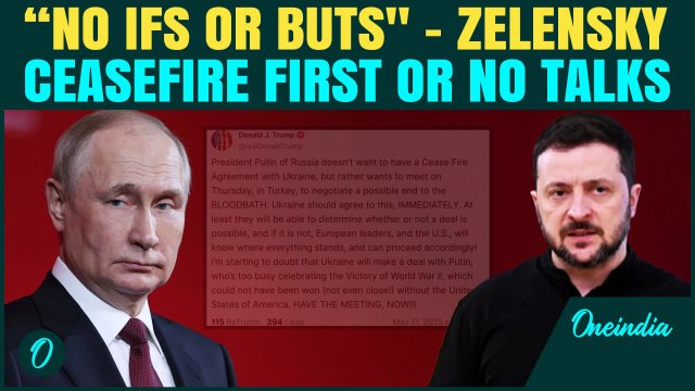 Zelensky Says ‘NO IFs, BUTs’ —Demands Full Ceasefire Before Meeting Putin as Trump Urges Peace Talks
