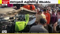 പത്തനംതിട്ട പന്തളത്ത്  ബസുകൾ കൂട്ടിയിടിച്ച് അപകടം