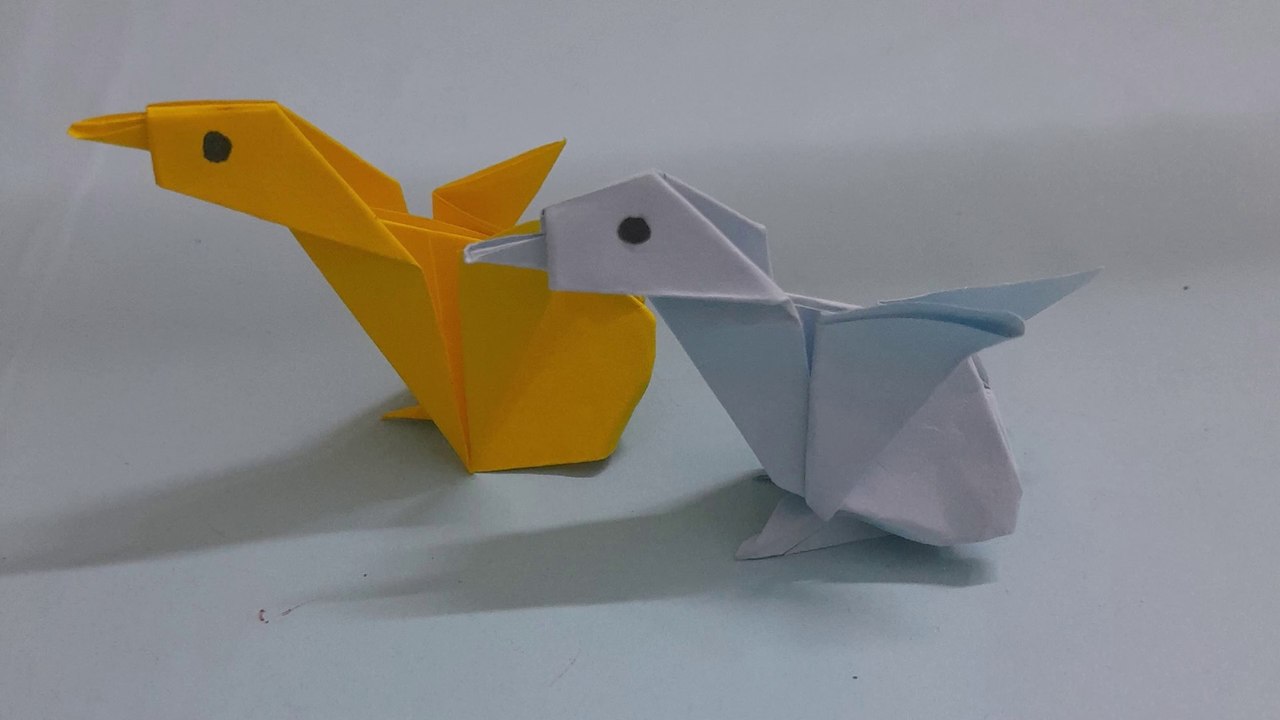 How to Make a Cute Paper Duckling (Type 1) | Easy & Adorable Duck Craft ...