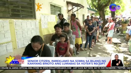 Senior citizen sa Iloilo City, inireklamo na sobra sa bilang ng kaniyang binoto ang lumabas sa voter's receipt | Eleksyon 2025