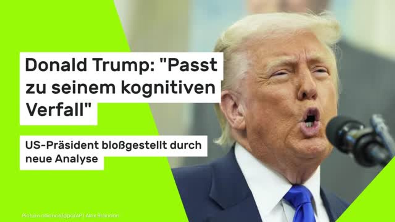 Donald Trump: 'Passt zu seinem kognitiven Verfall' - US-Präsident bloßgestellt durch neue Analyse