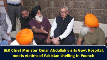 J&K Chief Minister Omar Abdullah visits Govt Hospital, meets victims of Pakistan shelling in Poonch
